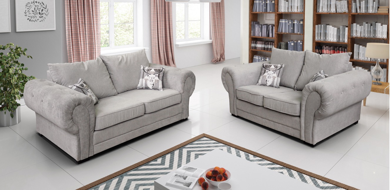 Baron Corner 2C1 Silver Formal Back Cushions Baron Corner 2C1 Silver Formal Back Cushions